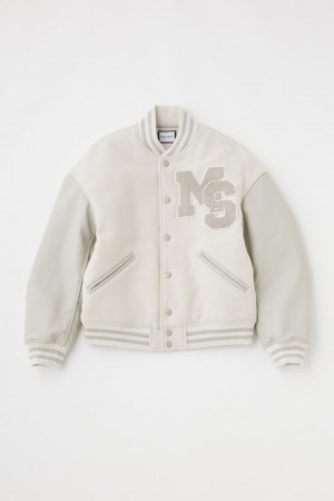 Dámské Bundy Moussy Varsity Bílé | AIJ5068ZB