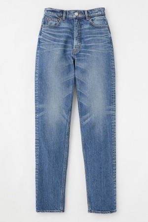 Dámské Džíny Moussy Plain Jeans Rovný Slim Blankyt | SAI5177EI