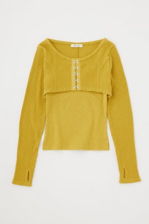 Dámské Halenka Moussy Hook & Eye Bolero Top Žluté | MDC659HL