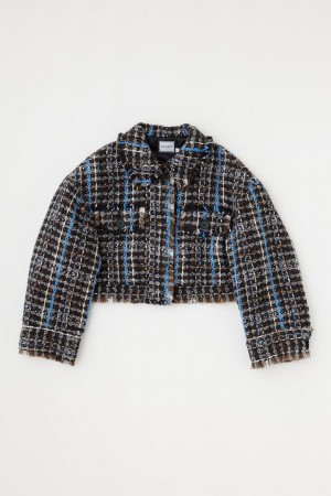 Dámské Kabáty Moussy Tweed Check Blouson Hnědé | ETS2161TC