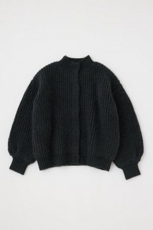 Dámské Kardigan Moussy Tuck Sleeve Knit Černé | AIQ1721SR