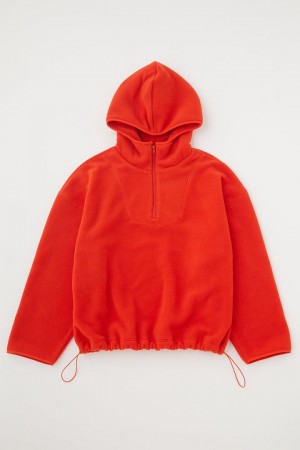 Dámské Mikina s Kapucí Moussy Fleece Oranžové | ZYP7783BK