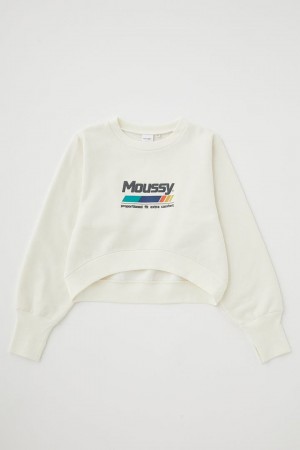 Dámské Mikiny Moussy 90s Cropped Bílé | KYE5149LM