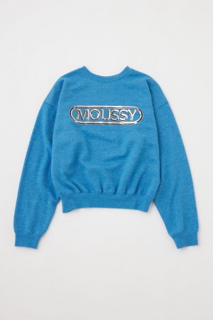 Dámské Mikiny Moussy Metallic Logo Blankyt | RPC3283FN