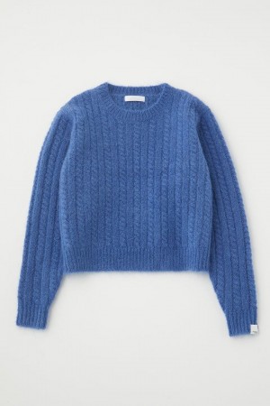 Dámské Svetry Moussy Cable Knit Top Světle Blankyt | OVQ5410FR