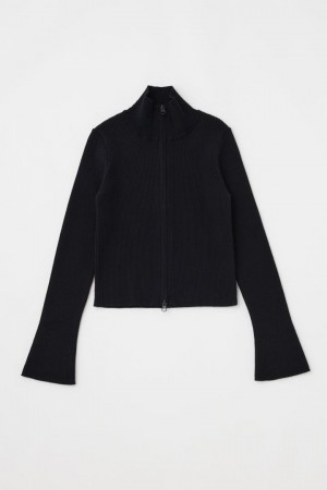 Dámské Svetry Moussy Double Zip Knit Top Černé | QWM6222LZ