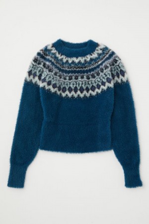 Dámské Svetry Moussy Fair Isle Knit Top Blankyt | RPK1011TT