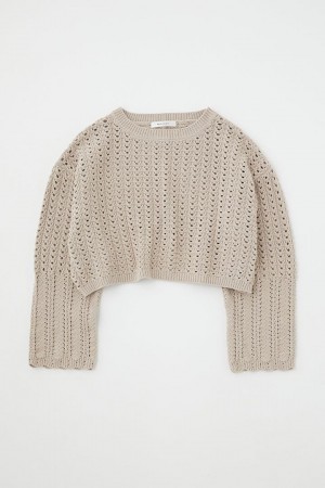 Dámské Svetry Moussy Open Stitch Knit Hnědožlutý | YWC9438TE