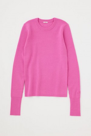 Dámské Svetry Moussy Washable Crewneck Knit Růžové | YZE5840ZI