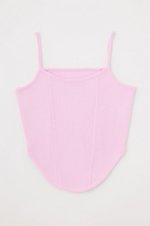 Dámské Tílko Moussy Corset Knit Camisole Světle Fialové | QJD904WX