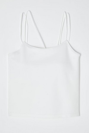 Dámské Tílko Moussy Cut Off Camisole Bílé | PWB7997DZ