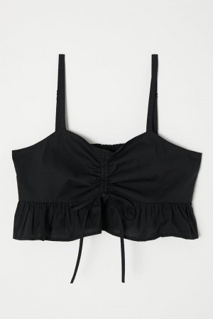 Dámské Tílko Moussy Front Gather Bustier Černé | ZEU6942YZ