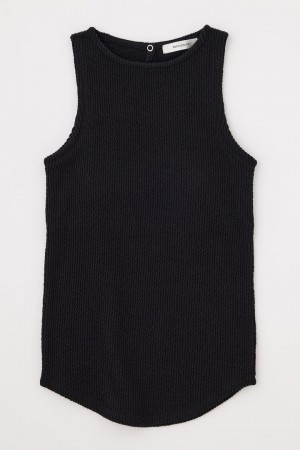 Dámské Tílko Moussy Open Back Middle Neck Černé | ZKE7589PZ