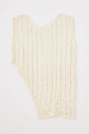 Dámské Tílko Moussy Tape Yarn Knit Bílé | CQV7453UM