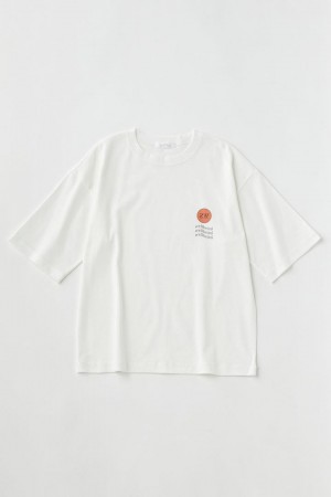 Dámské Tričko Moussy Embroidery Logo Print Tee Bílé | WDE7880IS