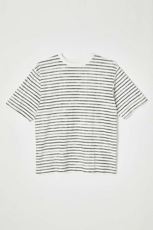 Dámské Tričko Moussy Handwriting Border Tee Bílé | OBL3983AZ