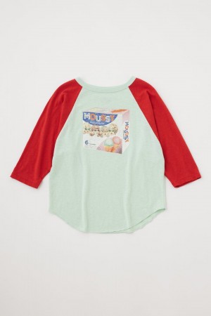 Dámské Tričko Moussy Ice Cream Raglan Tee Červené | CDX5371RU