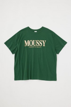 Dámské Tričko Moussy Logo In Logo Tee Zelene | CUO4860NL