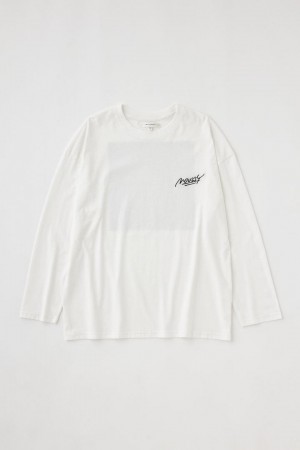 Dámské Tričko Moussy Logo Long Sleeve Tee Bílé | MRI7945AZ