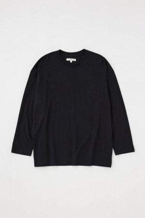 Dámské Tričko Moussy Logo Long Sleeve Tee Černé | MJK8288OS