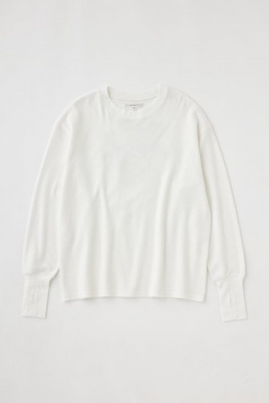 Dámské Tričko Moussy Mussy Logo Long Sleeve Tee Bílé | RON959EI