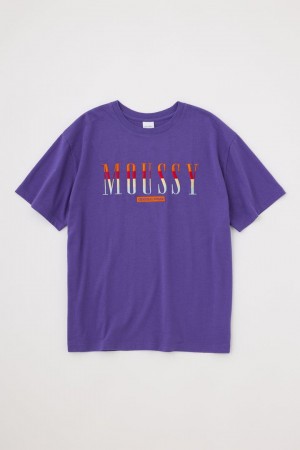 Dámské Tričko Moussy Pruhovaný Multicolor Tee Fialové | FAO5284CR