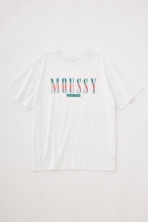 Dámské Tričko Moussy Pruhovaný Multicolor Tee Bílé | AIL6952AJ