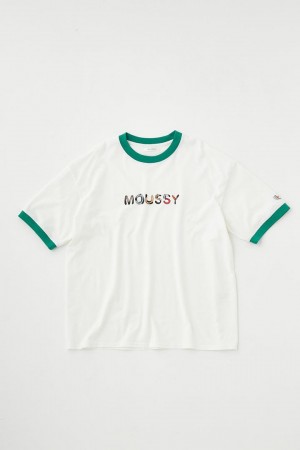 Dámské Tričko Moussy Pu Trim Tee Bílé | KYJ6781FO