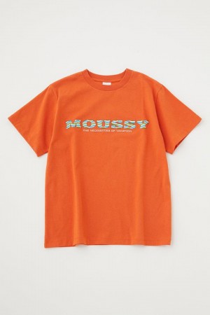 Dámské Tričko Moussy Wave Pattern Tee Oranžové | WHH4615HS