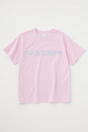 Dámské Tričko Moussy Wave Pattern Tee Světle Fialové | OUZ9321YX