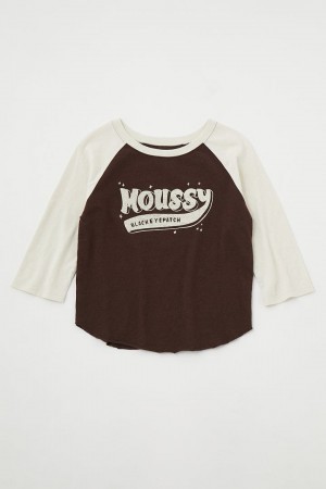 Dámské Tričko Moussy X Bep Raglan Tee Bílé | NYA3324TJ