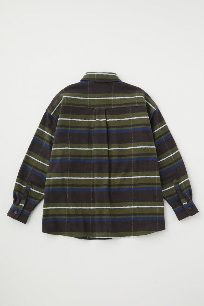 Dámské Bundy Moussy Plaid Shirt Zelene | VWD383GJ