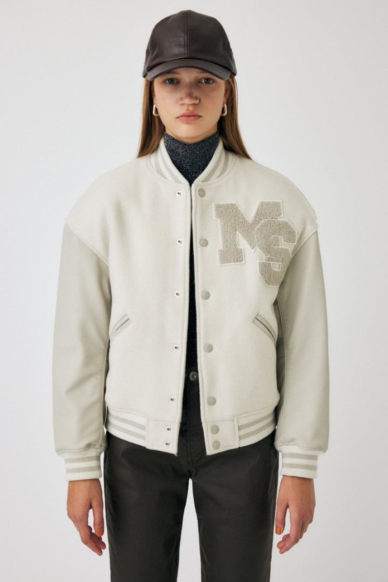 Dámské Bundy Moussy Varsity Bílé | AIJ5068ZB