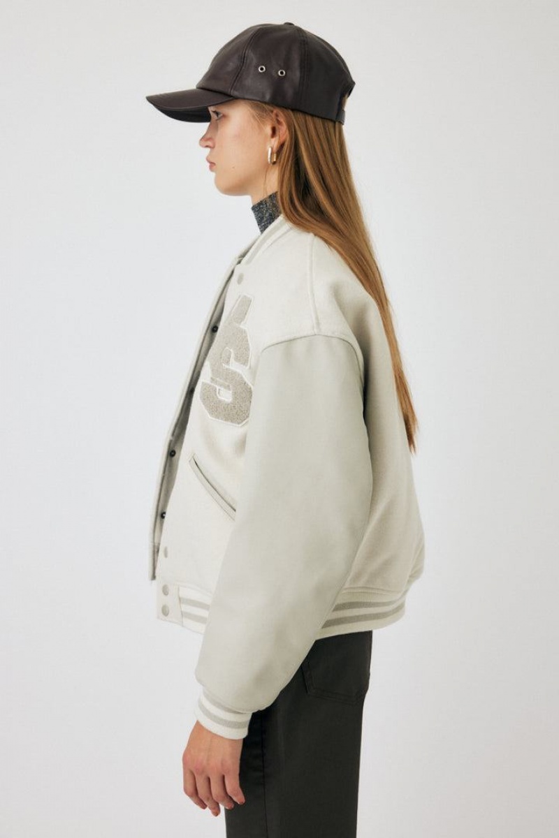 Dámské Bundy Moussy Varsity Bílé | AIJ5068ZB