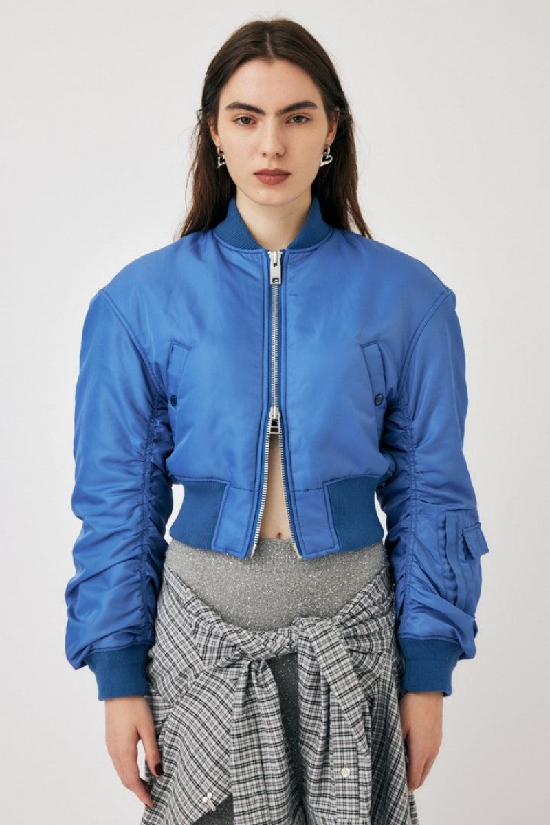 Dámské Bundy Moussy Volume Cropped Ma-1 Blankyt | VSE545WV