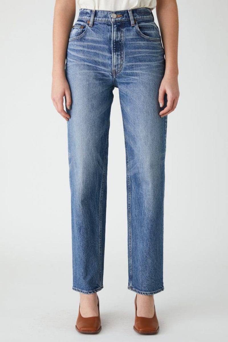 Dámské Džíny Moussy Plain Jeans Rovný Blankyt | ENH3676MQ