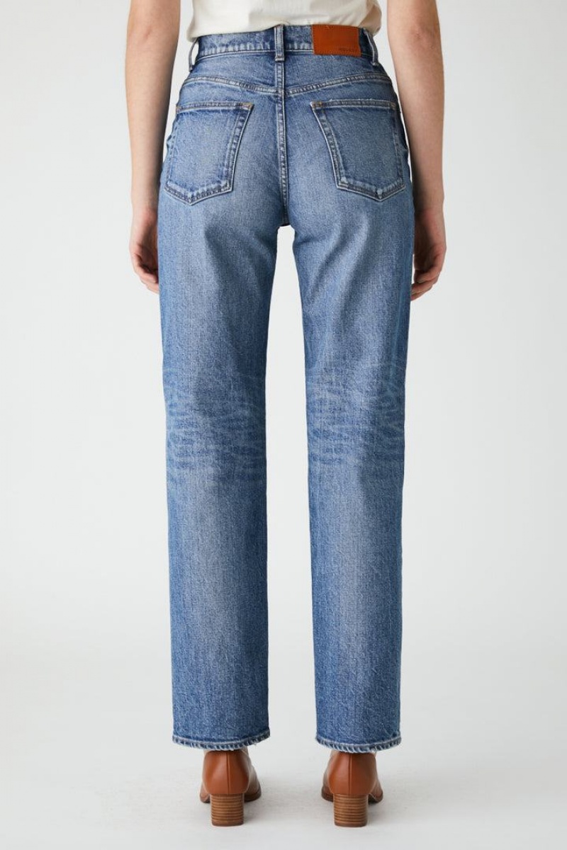 Dámské Džíny Moussy Plain Jeans Rovný Blankyt | ENH3676MQ