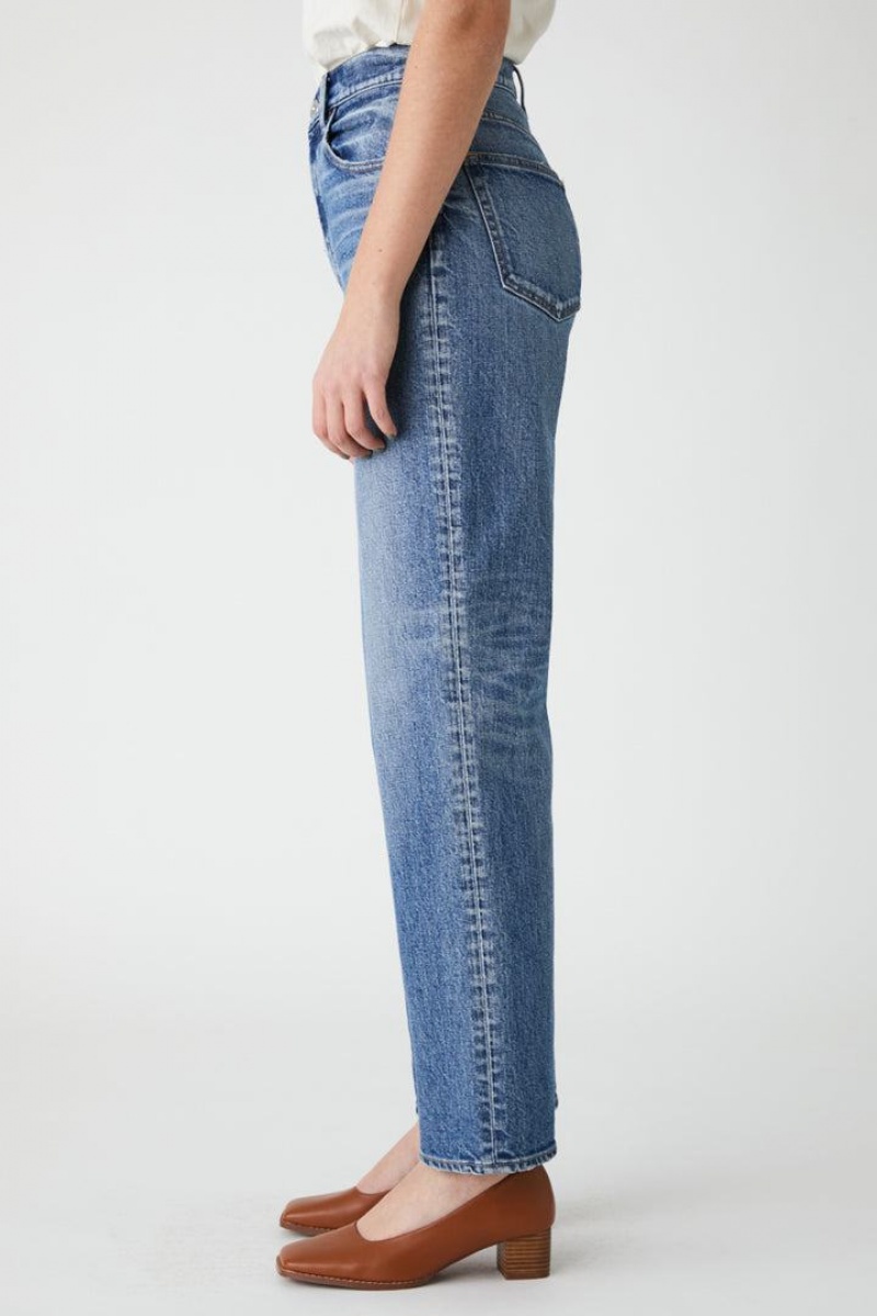 Dámské Džíny Moussy Plain Jeans Rovný Blankyt | ENH3676MQ