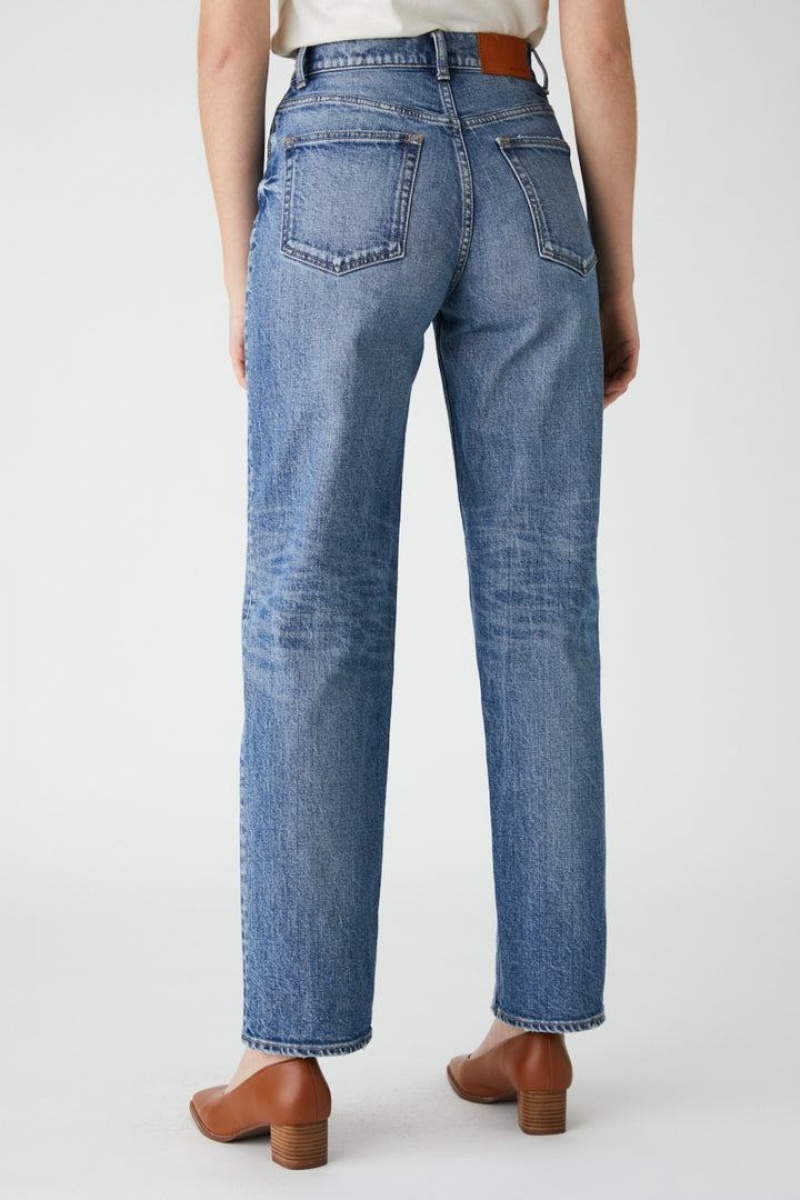 Dámské Džíny Moussy Plain Jeans Rovný Blankyt | ENH3676MQ