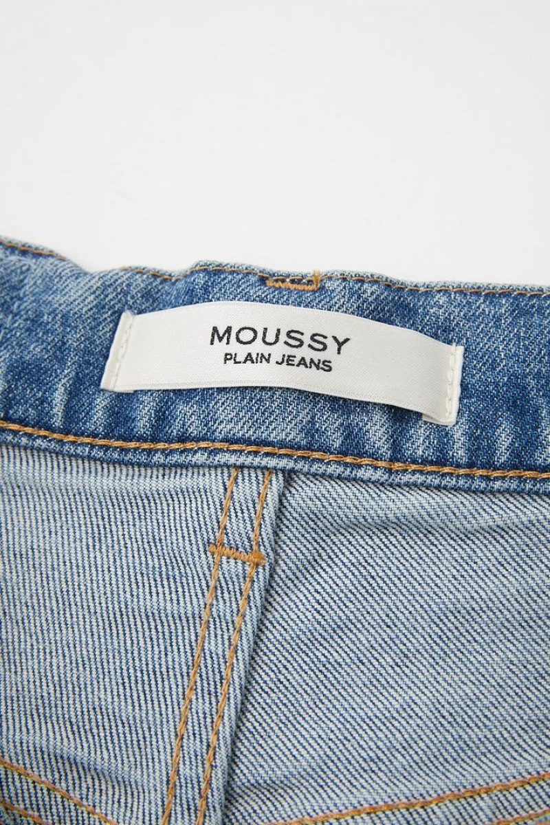 Dámské Džíny Moussy Plain Jeans Rovný Blankyt | ENH3676MQ