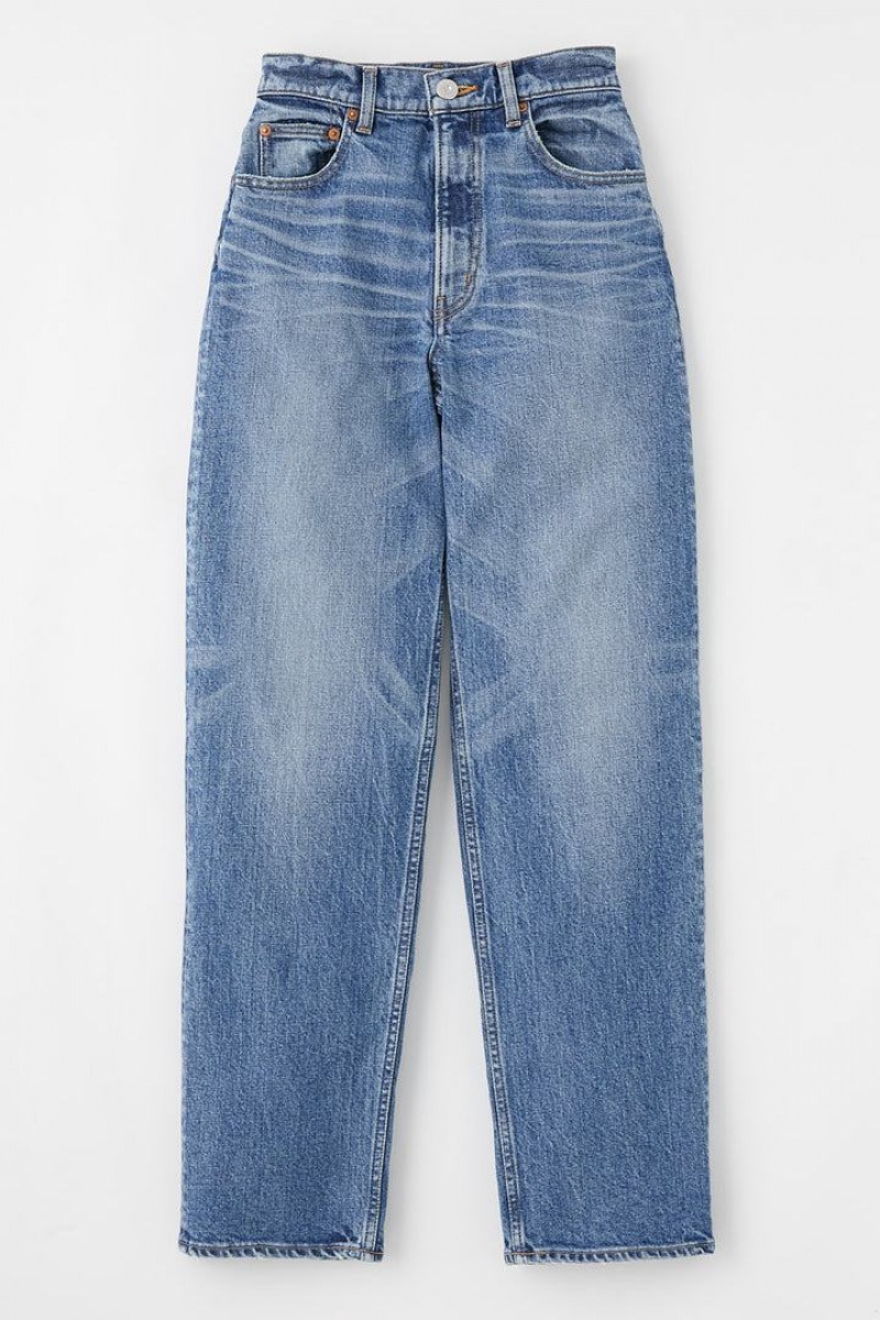 Dámské Džíny Moussy Plain Jeans Rovný Blankyt | ENH3676MQ