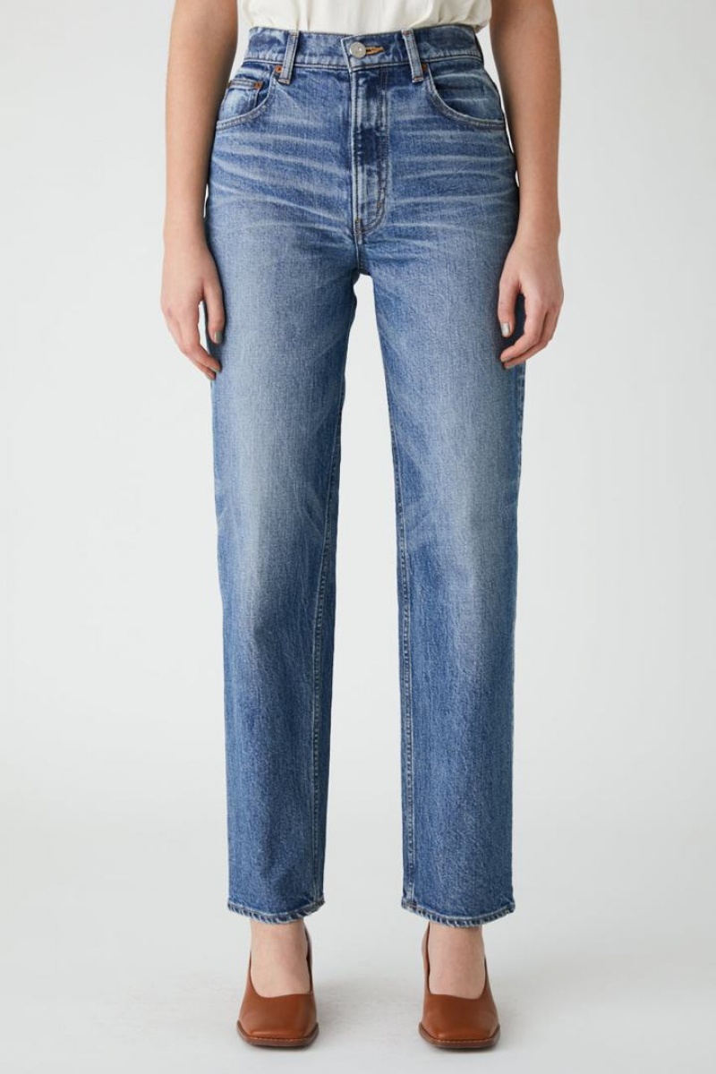 Dámské Džíny Moussy Plain Jeans Rovný Blankyt | RUT3895KZ