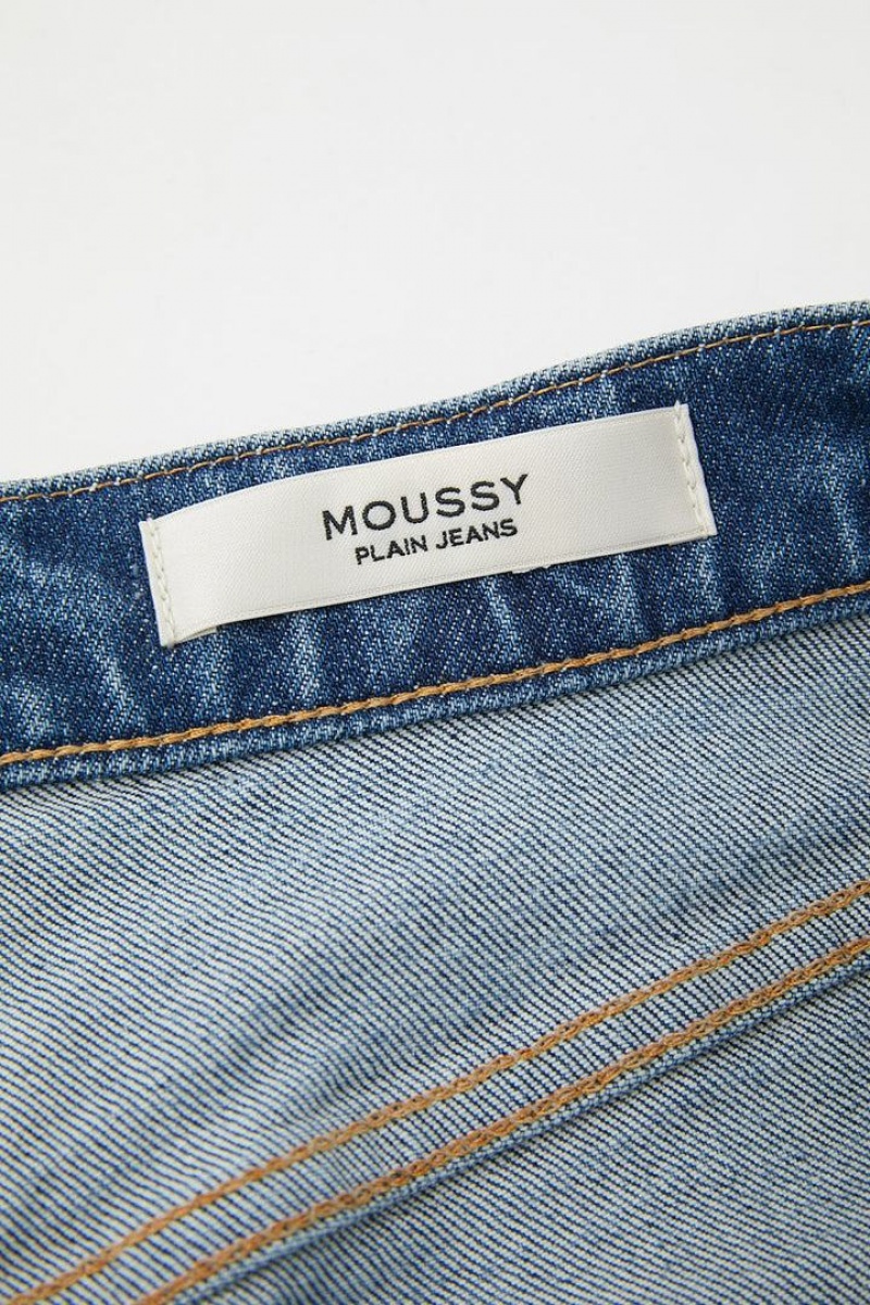 Dámské Džíny Moussy Plain Jeans Rovný Slim Blankyt | SAI5177EI