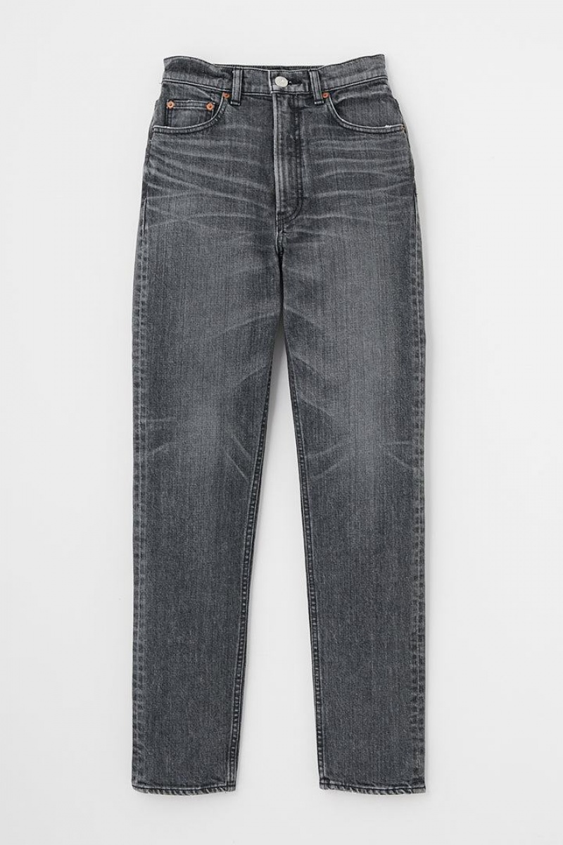 Dámské Džíny Moussy Plain Jeans Rovný Slim Světle Černé | BQQ4215BQ