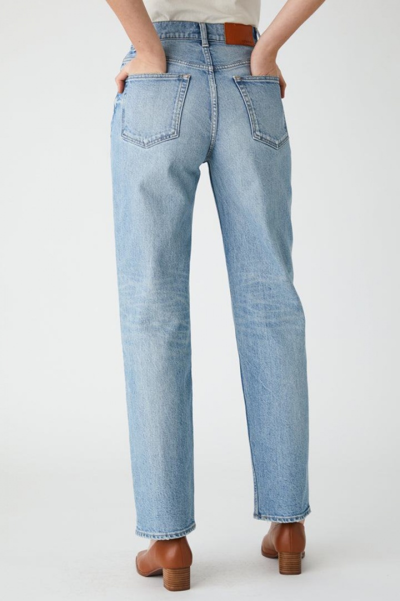 Dámské Džíny Moussy Plain Jeans Rovný Světle Blankyt | AEK4011NQ