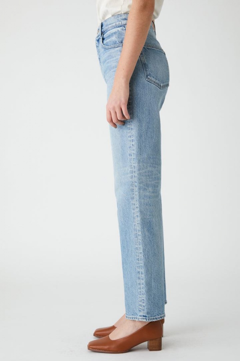 Dámské Džíny Moussy Plain Jeans Rovný Světle Blankyt | AEK4011NQ