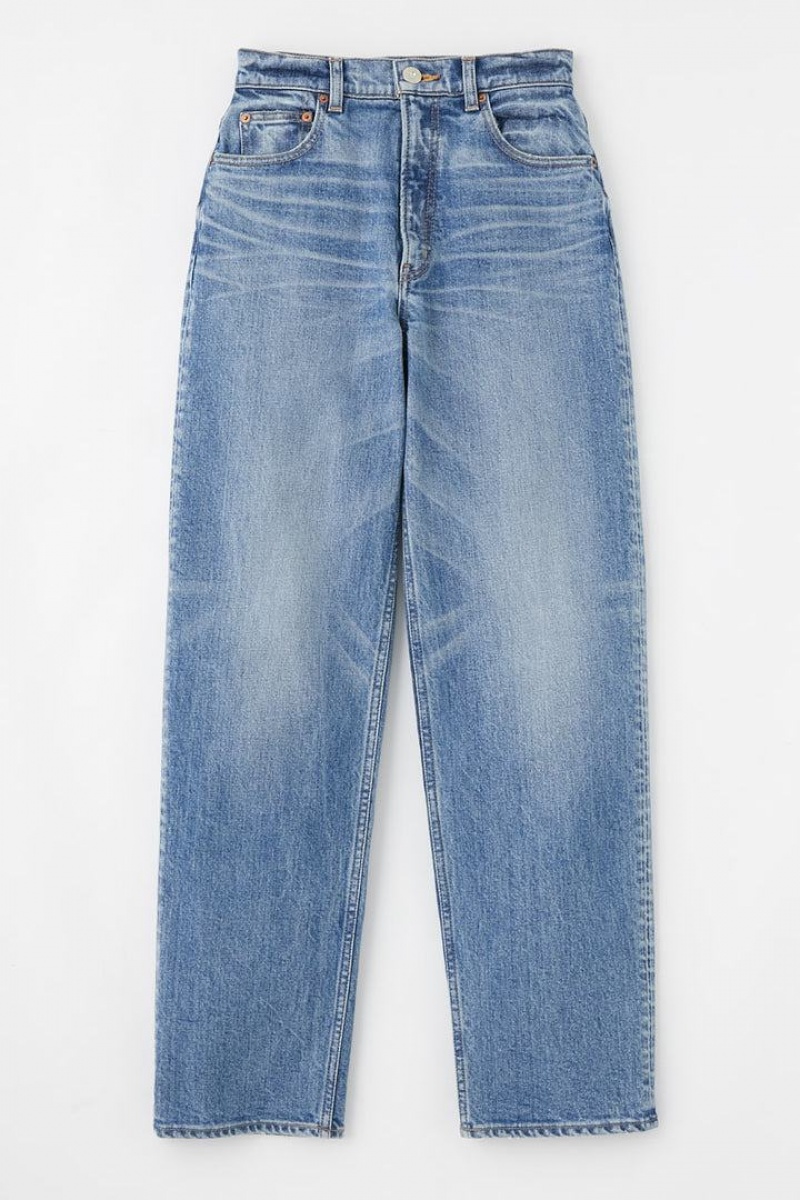 Dámské Džíny Moussy Plain Jeans Rovný Světle Blankyt | AEK4011NQ