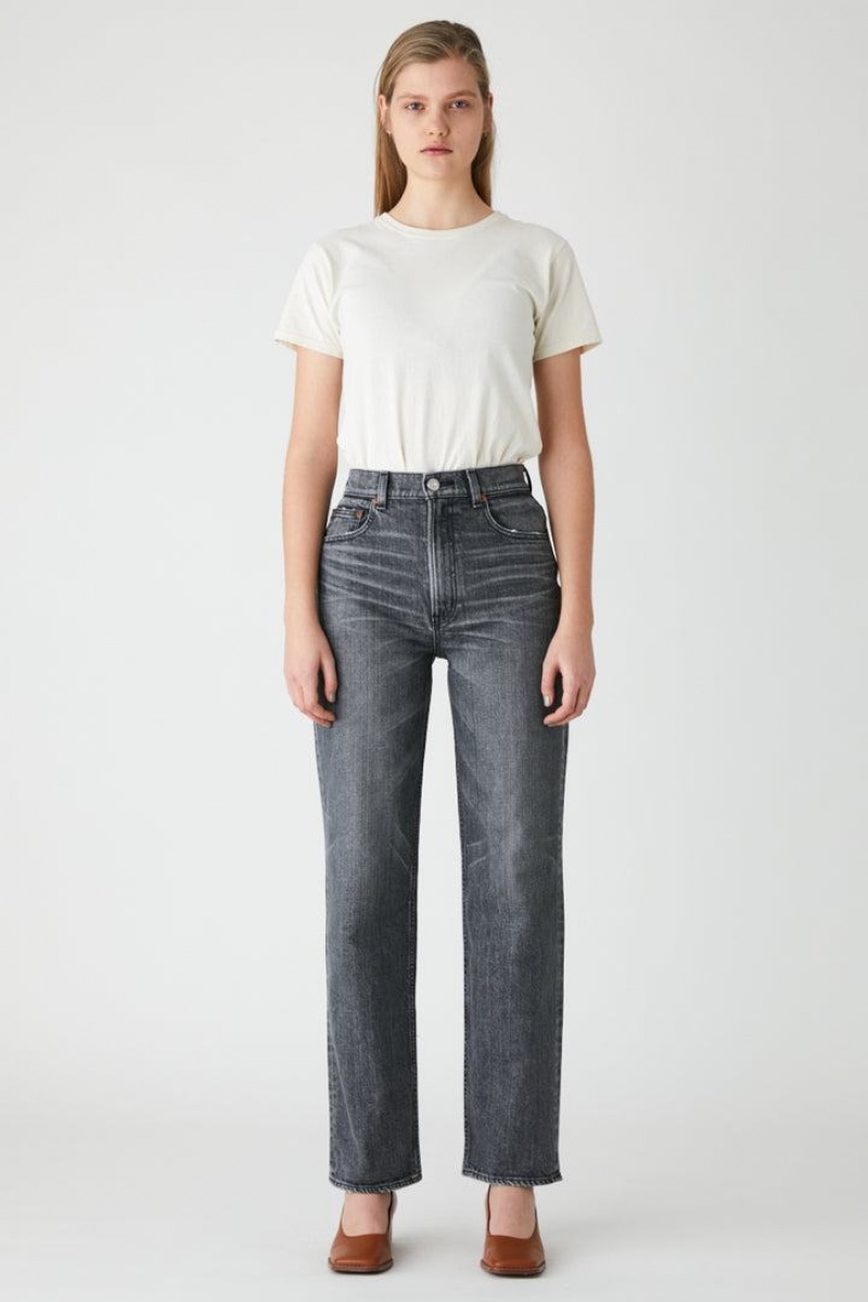 Dámské Džíny Moussy Plain Jeans Rovný Světle Černé | WFM437PC