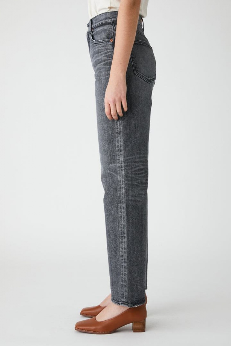 Dámské Džíny Moussy Plain Jeans Rovný Světle Černé | WFM437PC