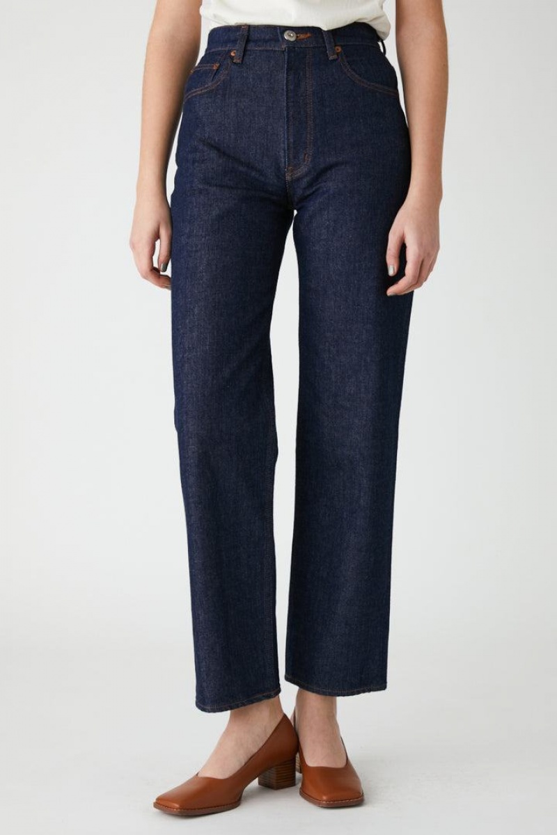 Dámské Džíny Moussy Plain Jeans Rovný Tmavě Blankyt | BUW768TY